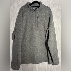 Columbia Heather Gray 1/4 zip Pullover